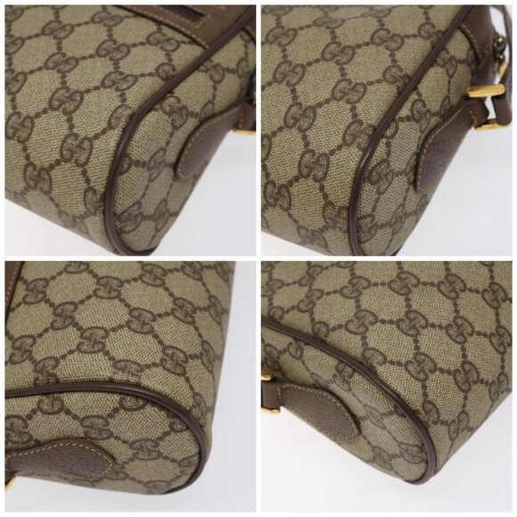 GUCCI GG Supreme Web Sherry Line Shoulder Bag PVC Beige Gold - Picture 16 of 16